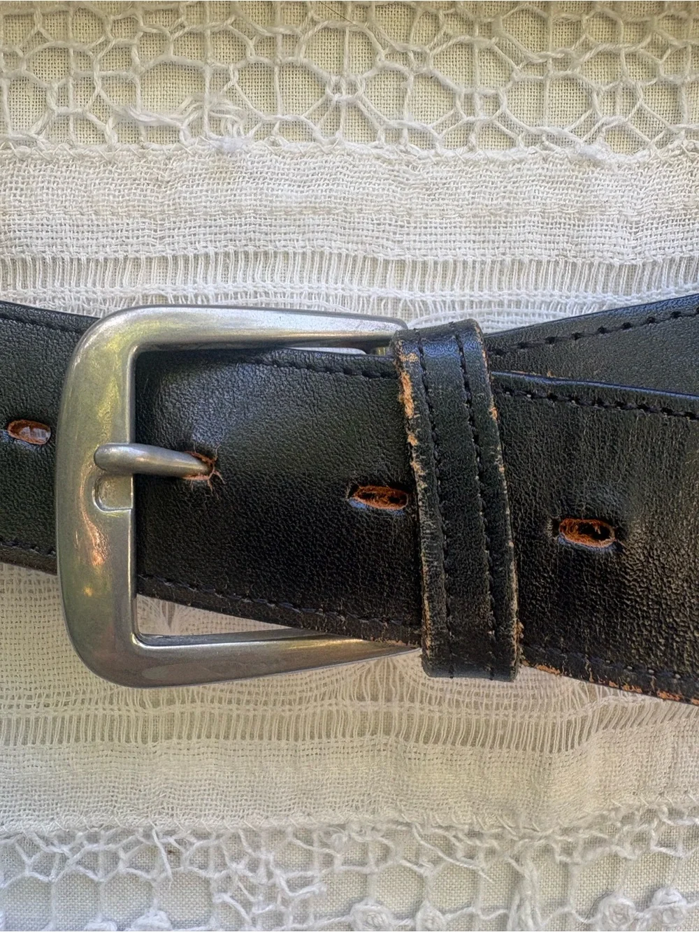 Vintage Leather python Belt
